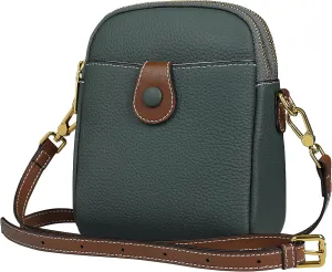 Small Crossbody Bags For Women, Genuine Leather Small Crossbody Purses For Women Cell Phone Crossbody Wallet Purses