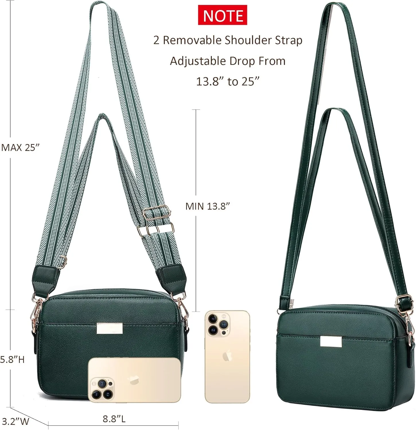 Small Crossbody Bags for Women Vegan Leather Purses Women's Shoulder Handbags Wallet Satchel Cross Body Purse