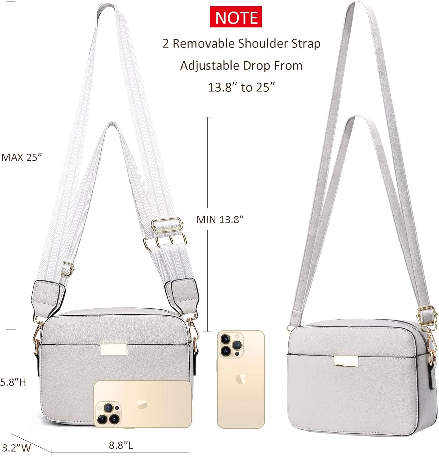 Small Crossbody Bags for Women Vegan Leather Purses Women's Shoulder Handbags Wallet Satchel Cross Body Purse