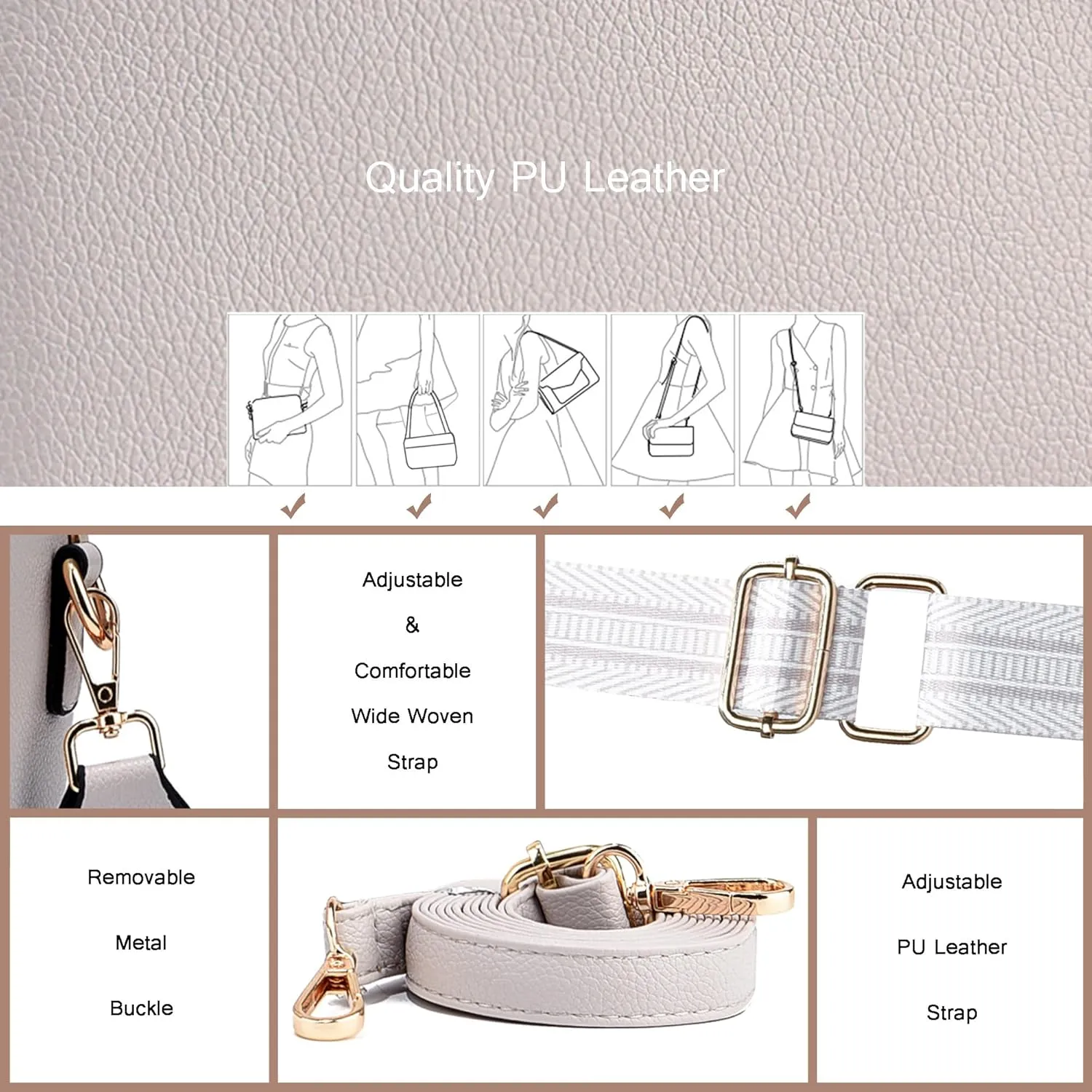 Small Crossbody Bags for Women Vegan Leather Purses Women's Shoulder Handbags Wallet Satchel Cross Body Purse