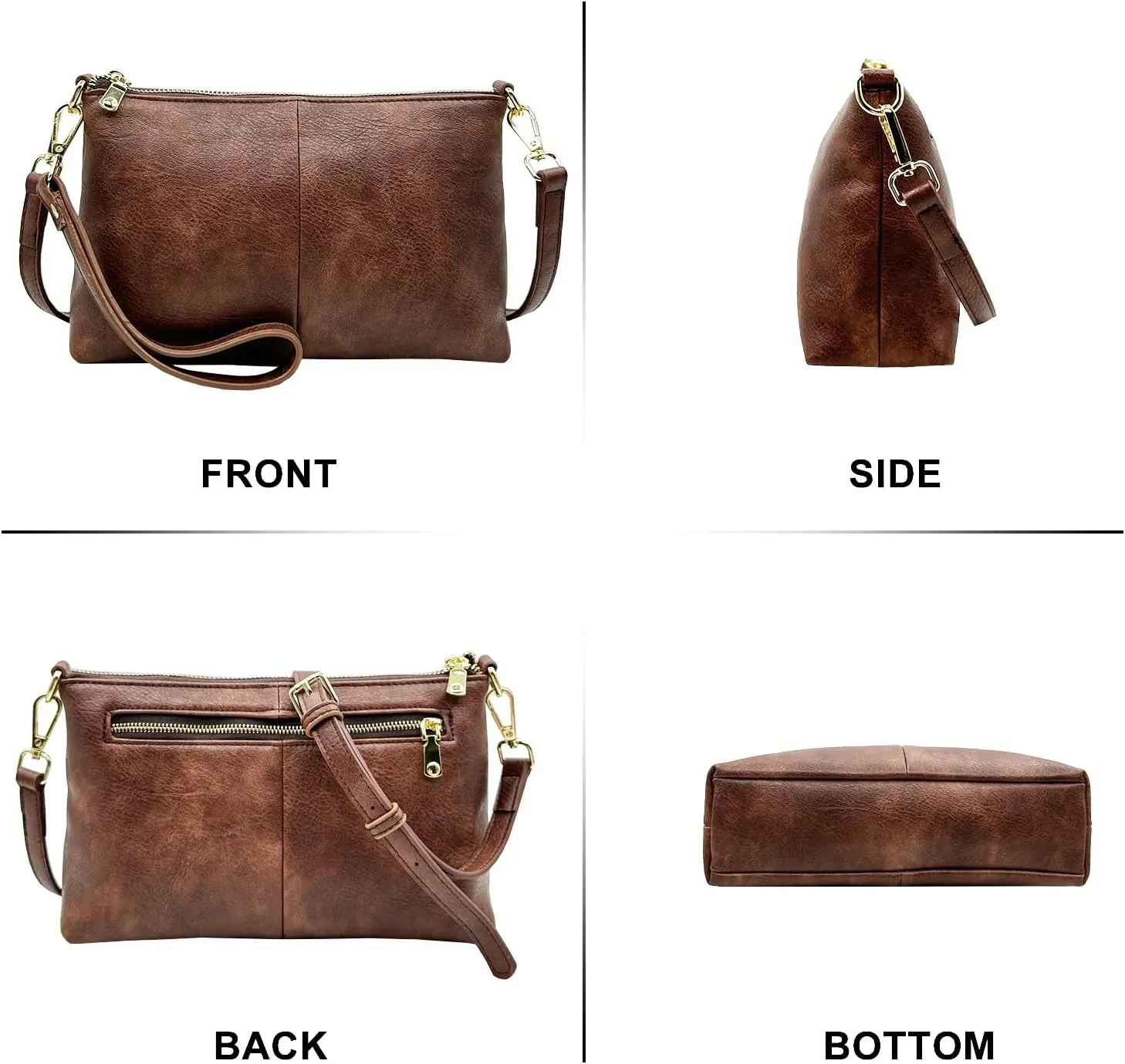 Small Crossbody Clutch Purses Bags for Women Wristlet Wallet Vegan Shoulder Handbags Guitar Strap   Leather Strap