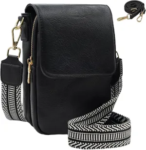 Small Crossbody Purse for Women Trendy Vegan Leather Cell Phone Bags with Card Slots & Adjustable Straps