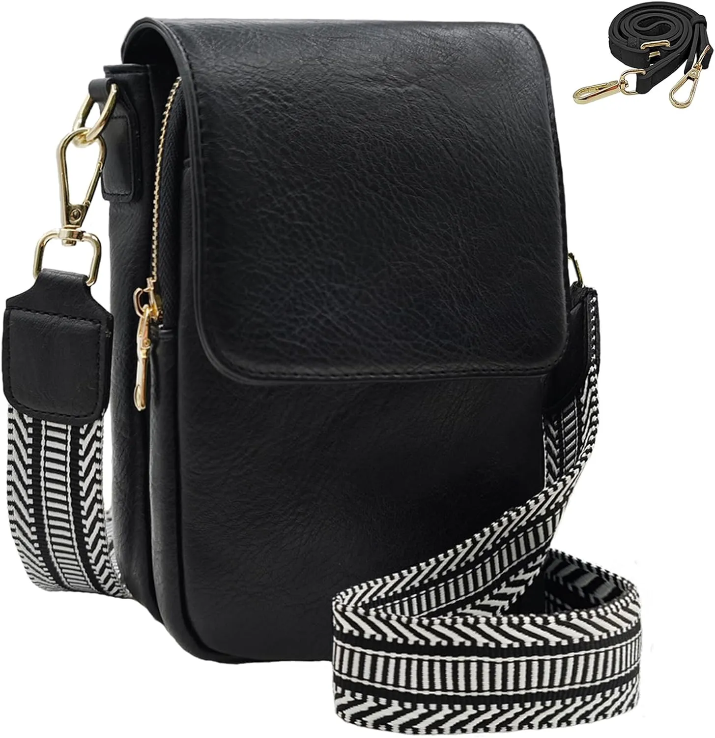 Small Crossbody Purse for Women Trendy Vegan Leather Cell Phone Bags with Card Slots & Adjustable Straps