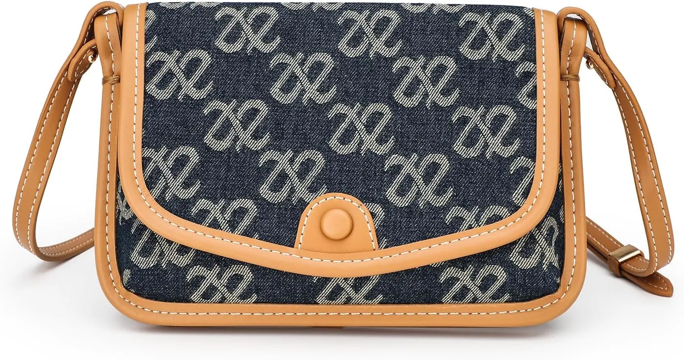Small Jean Demi Purse Denim Crossbody Bags for Women Denim Handbag Cross Body Shoulder Bags Design for Woman