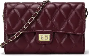 Small Quilted Crossbody Bags for Women Trendy Ladies Shoulder Bag Satchel HandBag Mini Purse Women