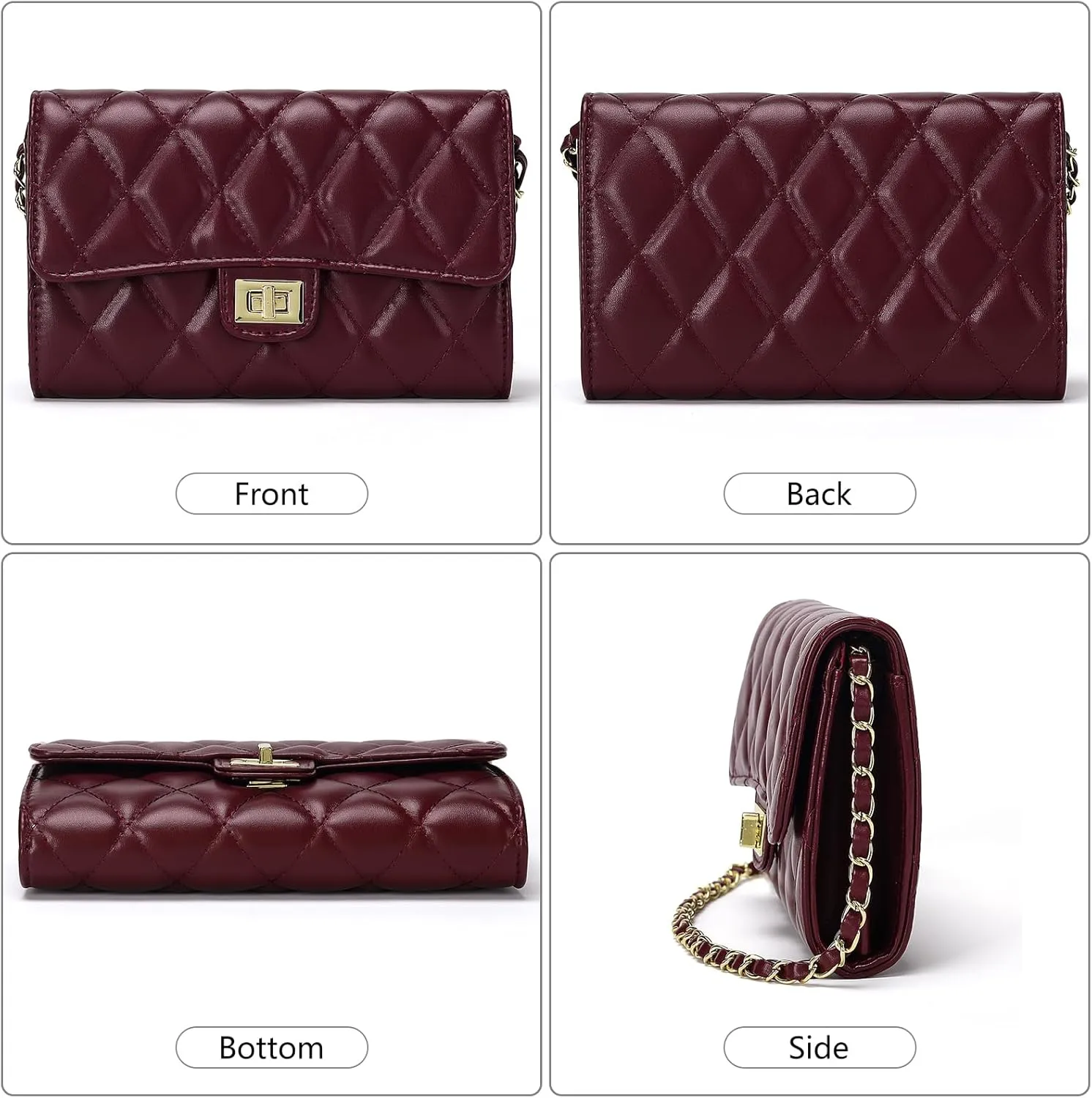 Small Quilted Crossbody Bags for Women Trendy Ladies Shoulder Bag Satchel HandBag Mini Purse Women