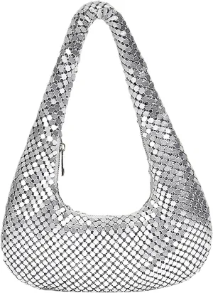 Small Sequin Purses for Women Evening Handbag Shining Dinner Party Bag Hobo Underarm Bag