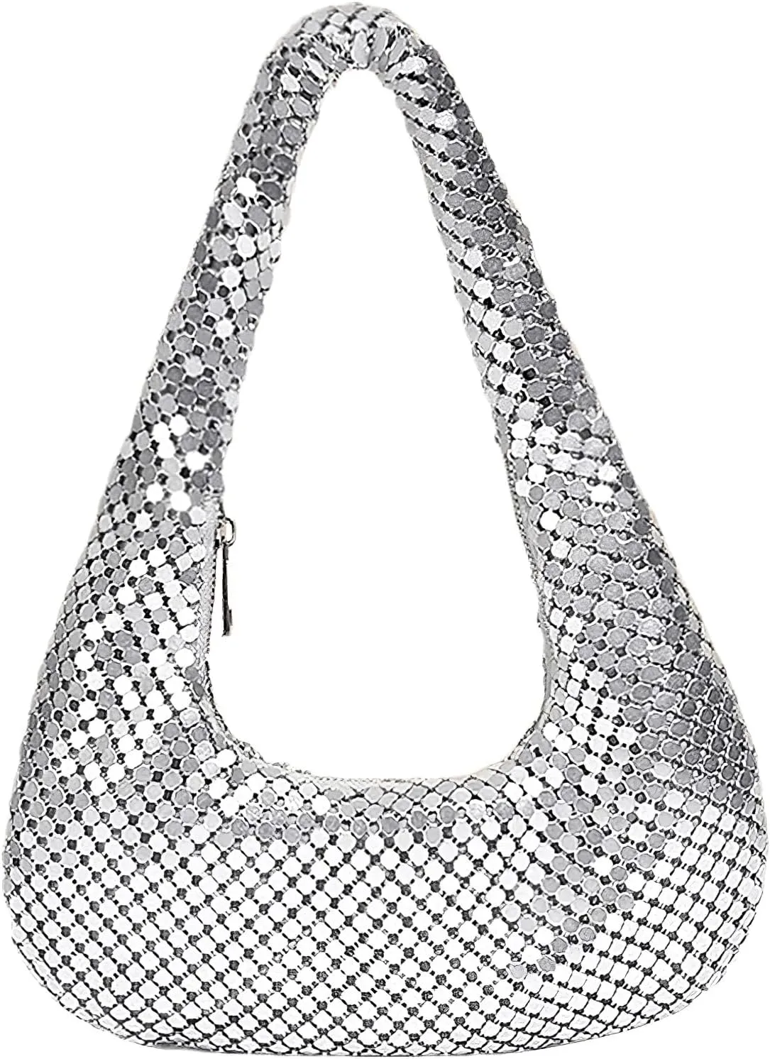 Small Sequin Purses for Women Evening Handbag Shining Dinner Party Bag Hobo Underarm Bag