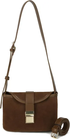 Small Suede Purse Suede Crossbody Bags for Women 2025 Saddle Shoulder Bag Vintage Fashion Satchel Handbags
