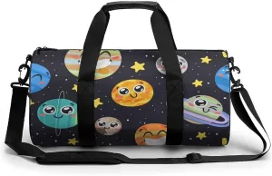 Solar System Space Star Small Gym Bag for Men Women Swim Dance Travel Tote Duffle Bags with Shoulder Strap