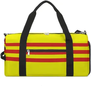South Vietnam Flag Funny Gym Bag Travel Tote Bag Duffel Bag with Shoe Compartment for Weekender Sports Vacation