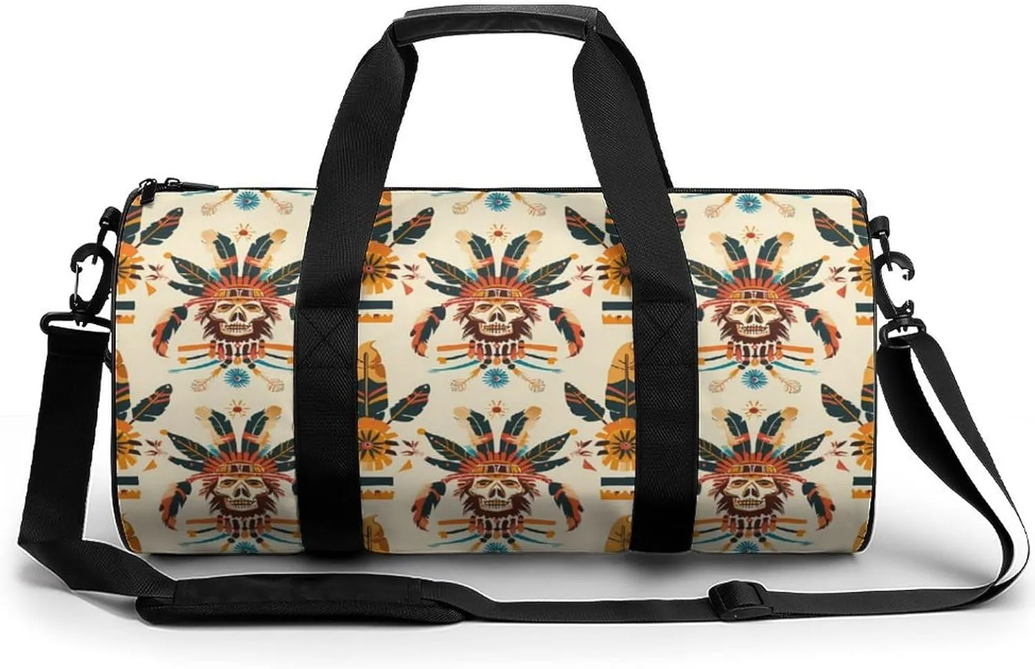 Southwestern Native American Pattern Gym Bag Workout Sports Bag Lightweight Tote Duffel Bag Travel Weekender Bag for Women Men