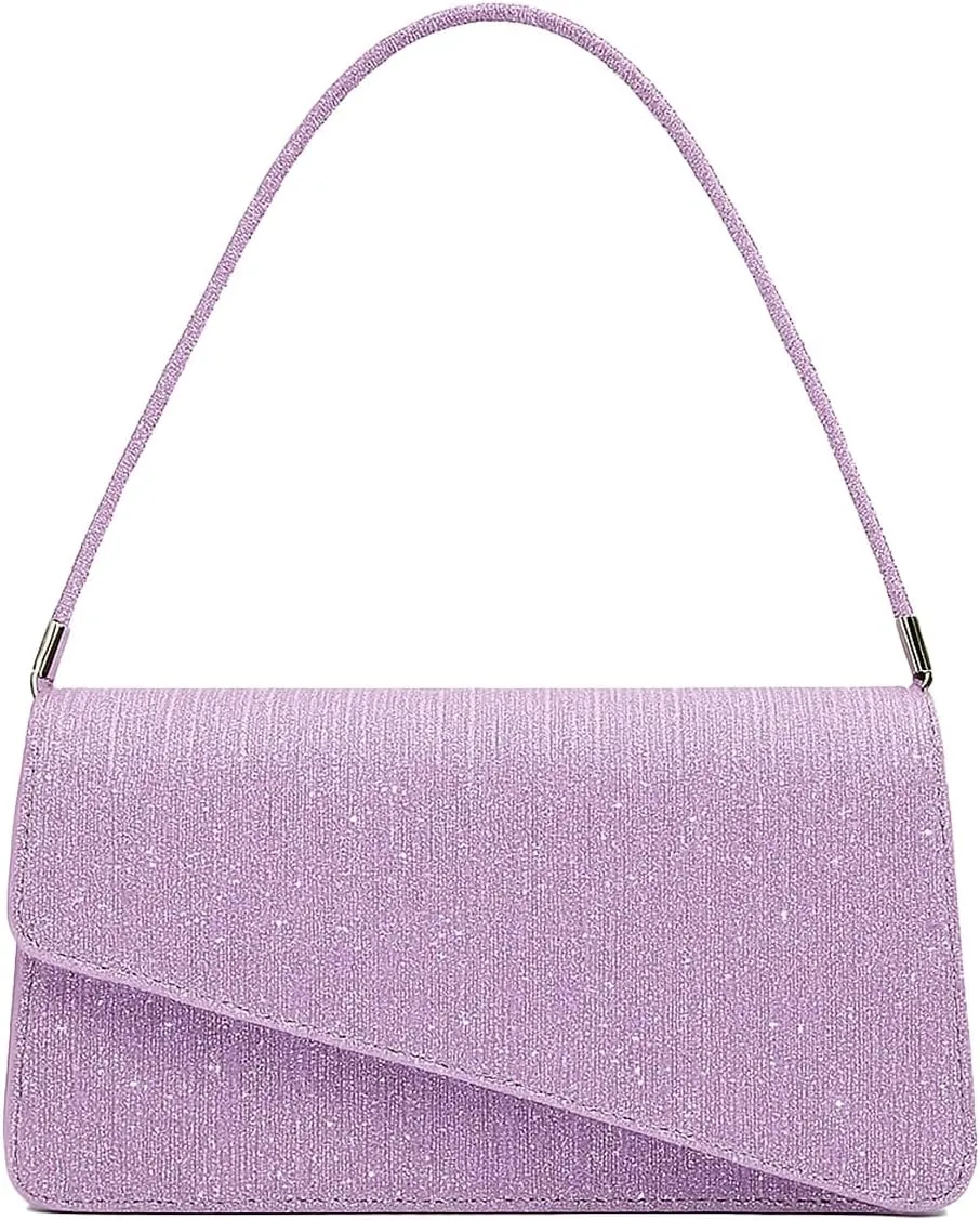 Sparkling Clutch Purse For Women Trendy Envelope Shoulder Handbag for Wedding, Party, or Evening Events