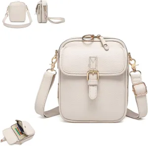 Successivei Crossbody Leather Bag, 2025 Upgrade Vintage Double Layer Large Capacity Mini Messenger Bags
