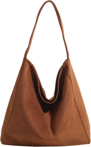 Suede Bag for Women, Suede Leather Handbags for Women, Large Capacity Suede Bag, Hobo Bag