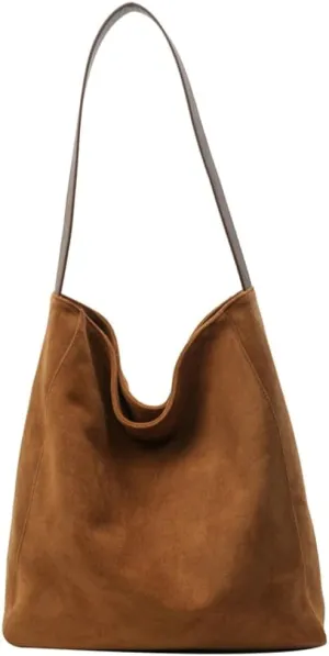 Suede Bag for Women Suede Tote Bag Large Suede Purses Handbag Fashion Suede Tote Bag Slouchy Bag Shoulder Bag for Travel Work