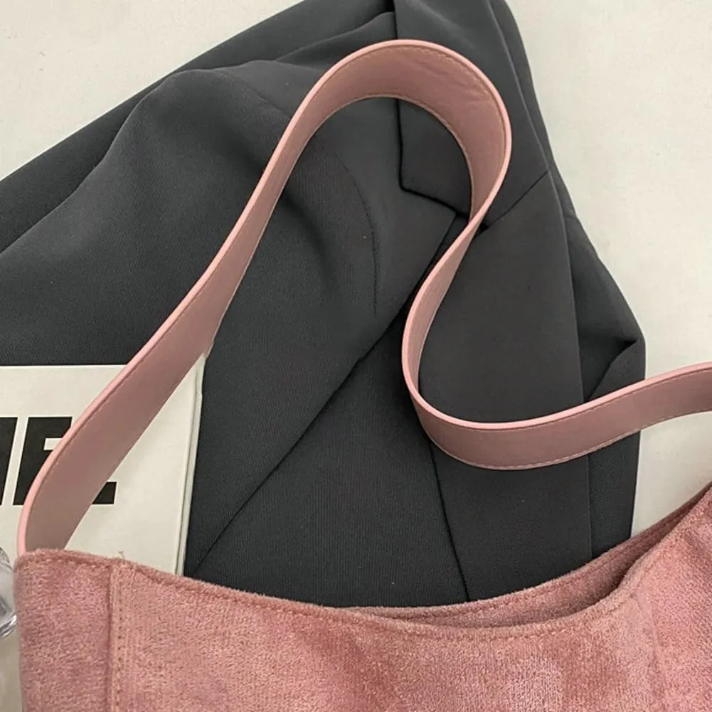 Suede Bag for Women Suede Tote Bag Large Suede Purses Handbag Fashion Suede Tote Bag Slouchy Bag Shoulder Bag for Travel Work