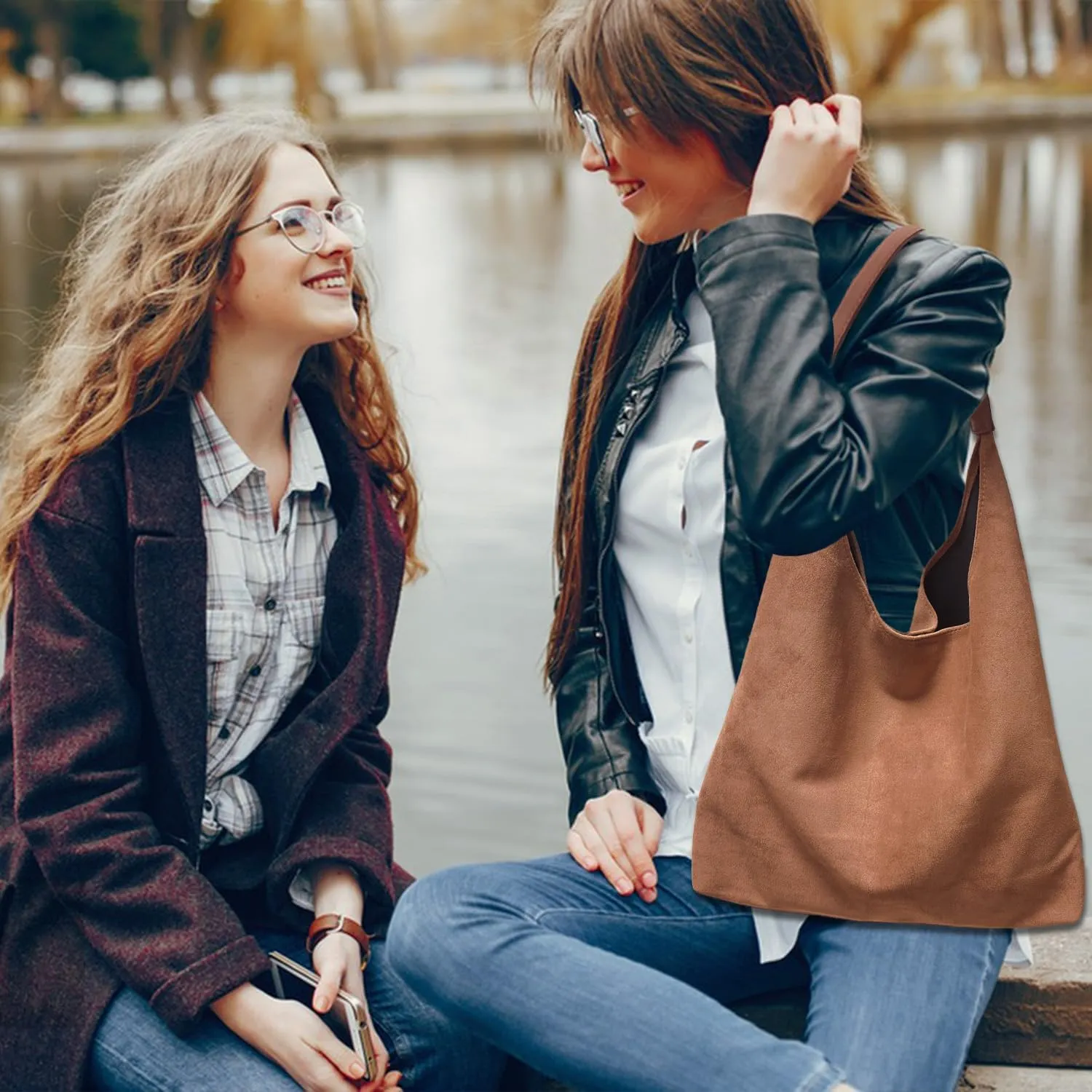 Suede Bags for Women New Suede Tote Bag for Women Fashionable Suede Bag Retro Suede Slouchy Bag Suede Shoulder Bag
