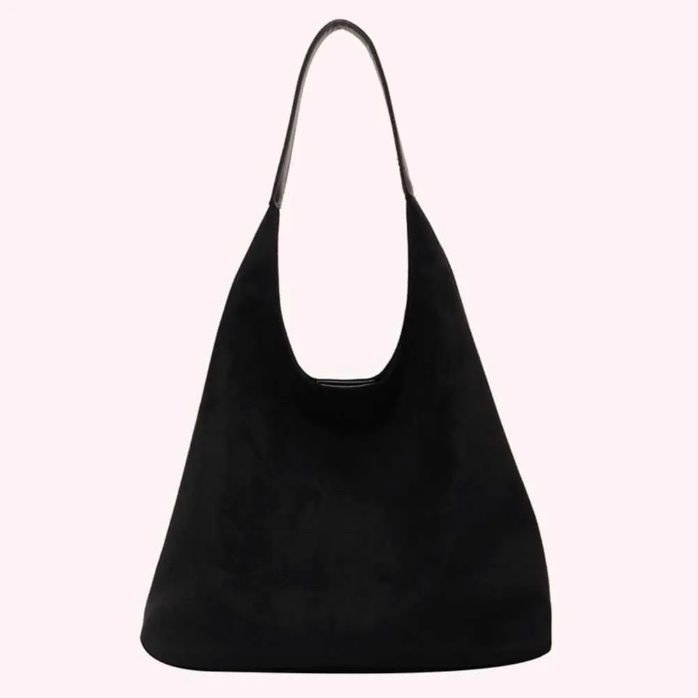 Suede Hobo Bags for Women Suede Purse Slouchy Tote Bag Soft Suede Leather Shoulder Handbags Work Bags with Purse