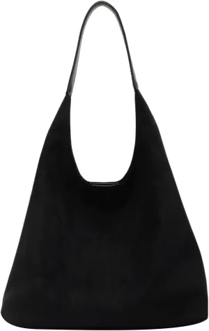 Suede Tote Bags for Women Large Slouchy Bag Retro Suede Purse Soft Hobo Handbag Office Shoulder Bag