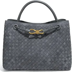 Suede Woven Tote Bag for Women PU Leather Hobo Bags Casual Crossbody Purse Shoulder Satchel Bag Top Handle Tote Handbag