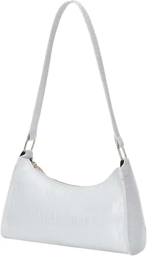 SweatyRocks Women's Crocodile Embossed Shoulder Handbag Small Clutch Purse PU Leather Square Bags