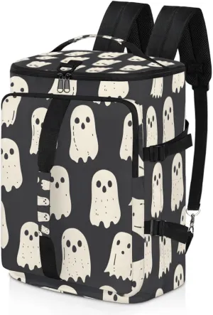 Tactical Sports Duffle Bag for Travel Waterproof Gym Bag with Shoe Compartment 48L Carry On Luggage for Men & Women 3-in-1 Durable Travel Luggage Halloween Ghosts Print