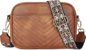 Telena Crossbody Purse for Women Small Crossbody Bags Trendy Vegan Leather with Adjustable Shoulder Strap