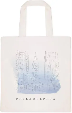 The Cotton & Canvas Co. Cityscape, Souvenir, Beach, Shopping and Travel Reusable Shoulder Tote and Handbag
