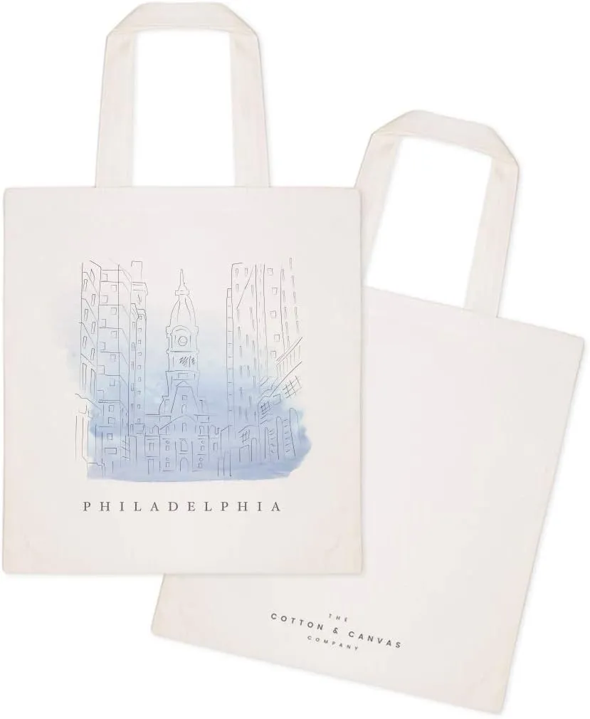 The Cotton & Canvas Co. Cityscape, Souvenir, Beach, Shopping and Travel Reusable Shoulder Tote and Handbag
