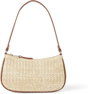 The Drop Women's Melanie Small Shoulder Bag, Natural Straw, One Size