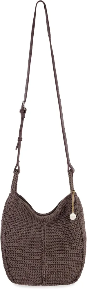 The Sak Los Feliz Crossbody Purse - Hand Crochet Women's Handbag for Everyday & Travel - Cross Body Bag With Zipper Pockets & Adjustable Shoulder Bag Strap - Mushroom