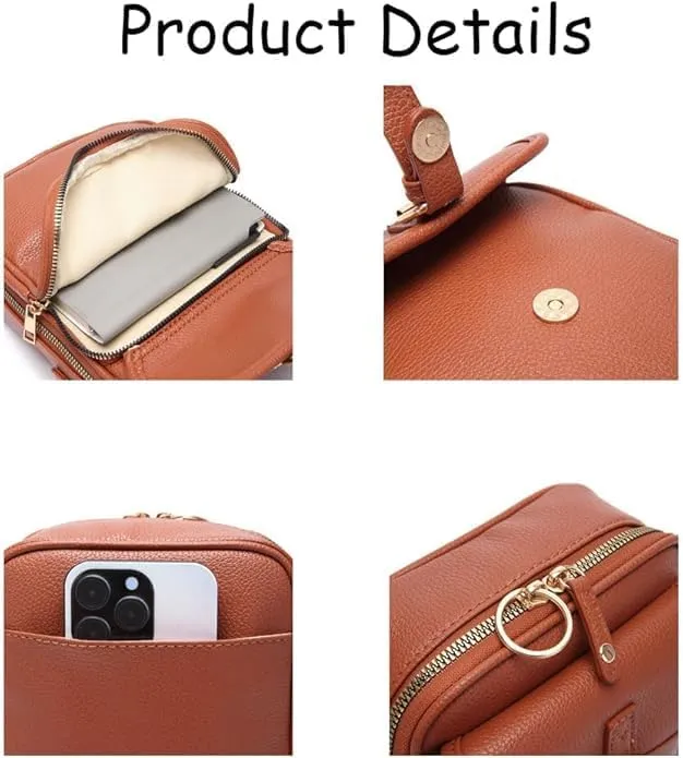 Tojoyride Crossbody Bag, Urvashi Crossbody Bag, Tojoyride Anti Theft Leather Shoulder Bag Purse with Card Slots