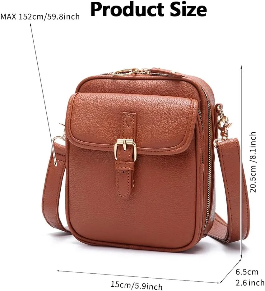 Tojoyride Crossbody Bag, Urvashi Crossbody Bag, Upgraded Vintage Anti Theft Purse Messenger Shoulder Bags with Card Slots