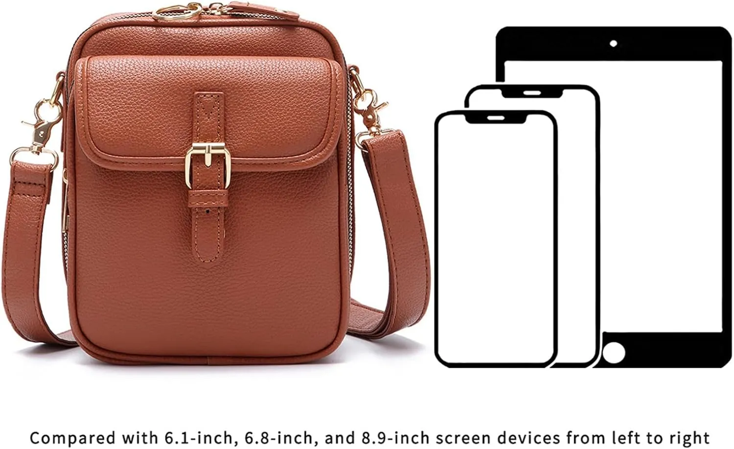 Tojoyride Crossbody Bag, Urvashi Crossbody Leather Bag, Vintage Messenger Crossbody Bags for Women Anti Theft