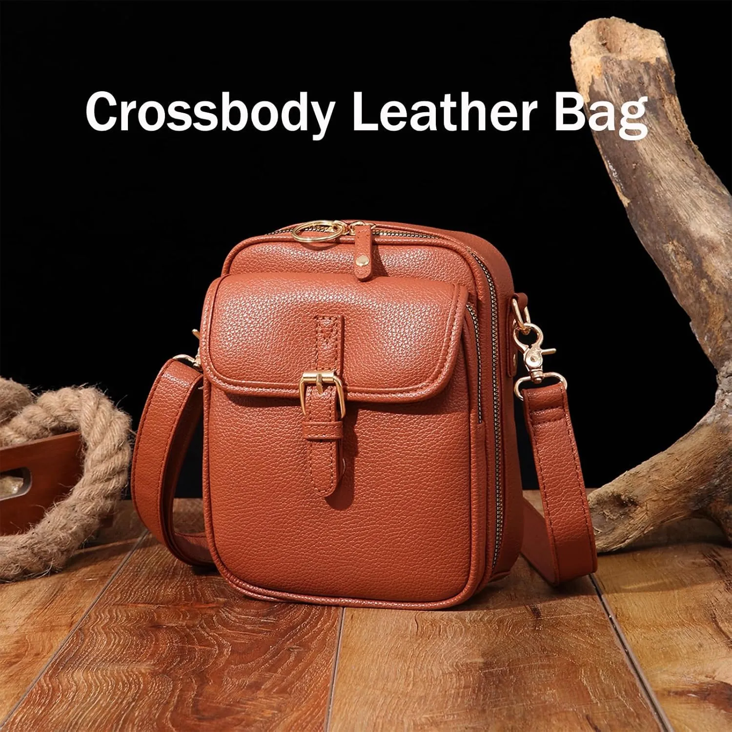 Tojoyride Crossbody Bag, Urvashi Crossbody Leather Bag, Vintage Messenger Crossbody Bags for Women Anti Theft