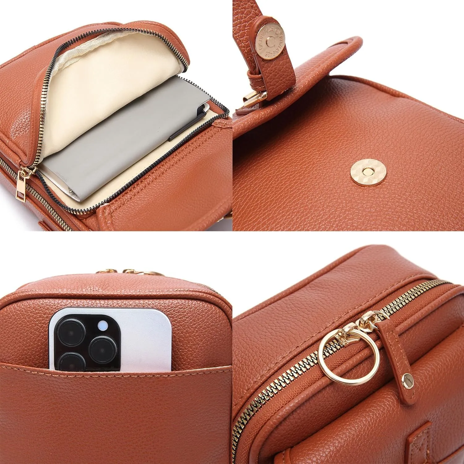 Tojoyride Crossbody Bag, Urvashi Crossbody Leather Bag, Vintage Messenger Crossbody Bags for Women Anti Theft