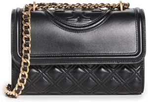 Tory Burch Women's Small Fleming Convetible Shoulder Bag, Black, One Size