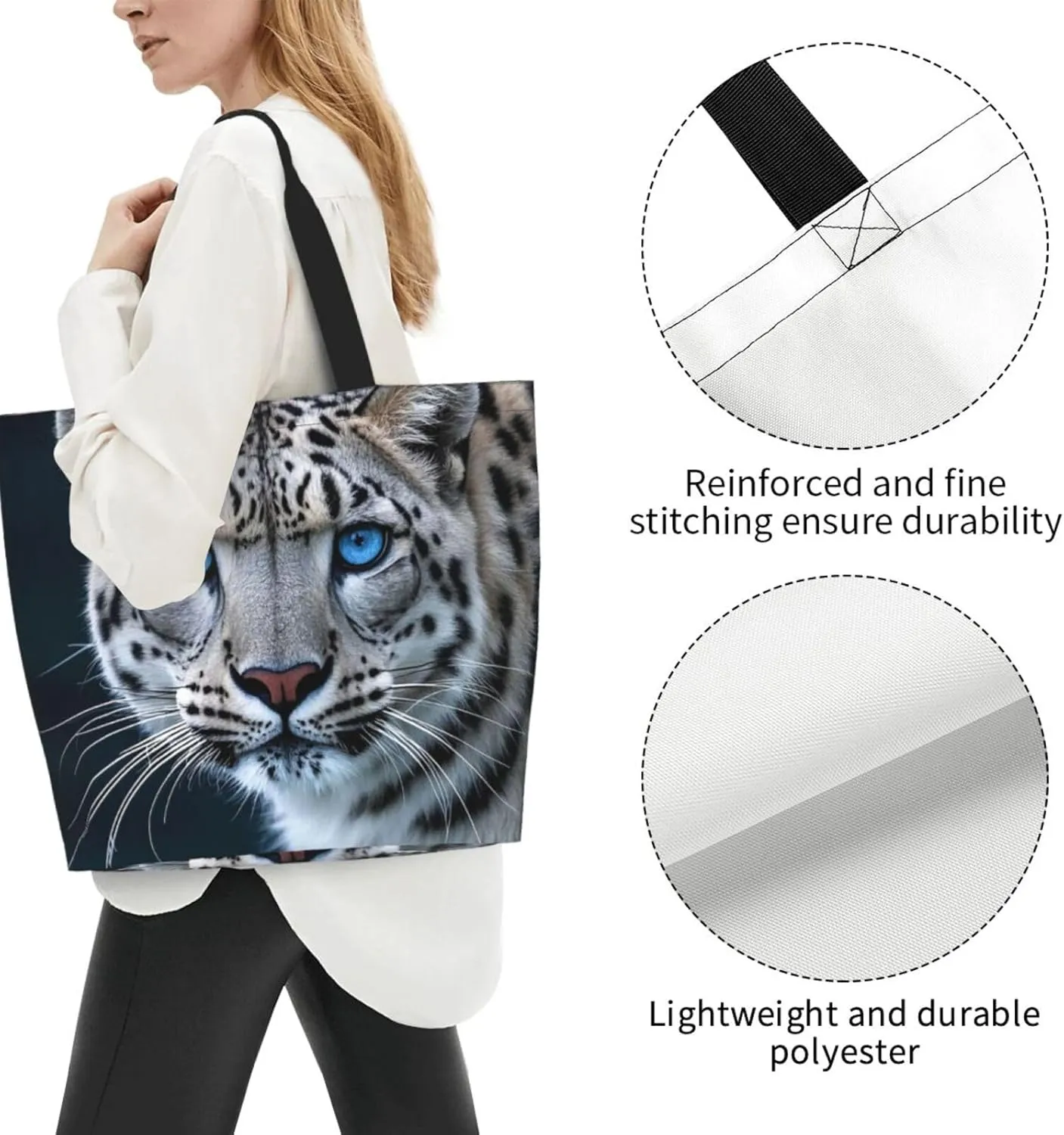 Tote Bag for Women Camouflage Deer Grocery Bag Foldable Shopping Bags Reusable Large Tote Bag