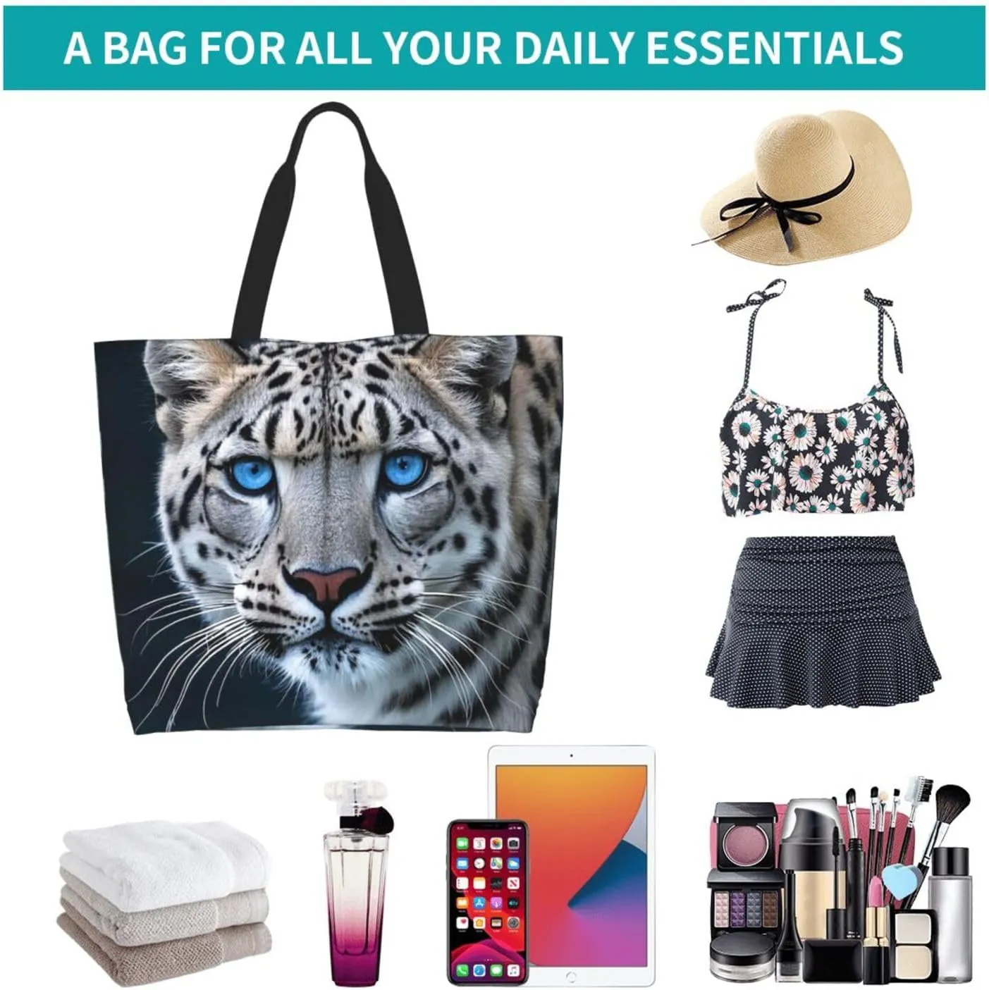 Tote Bag for Women Camouflage Deer Grocery Bag Foldable Shopping Bags Reusable Large Tote Bag