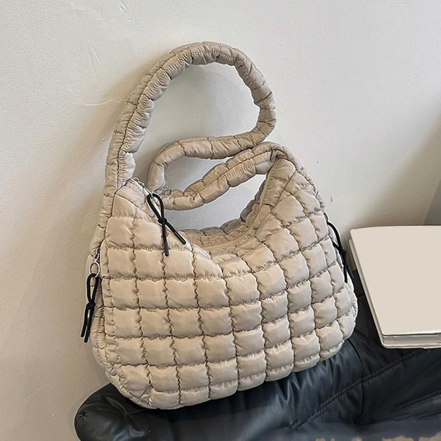 Tote Bag For Women Work Large Quilted Carryall Puffer Shoulder Bag Lightweight Quilted Padding Hobo Bag Quilted Bag