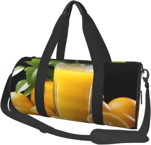 Travel Duffel Bag Foldable Weekender Overnight Bags Oranges Orange Juice Sports Tote Gym Bag Large Capacity Lightweight Carry On Luggage Bags for Men Women