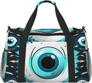 Travel Duffel Bag Lightweight Waterproof Carry On Tote Bag Foldable Weekender Overnight Bags Evil Eyes(1) Sport Gym Bag For Women Men