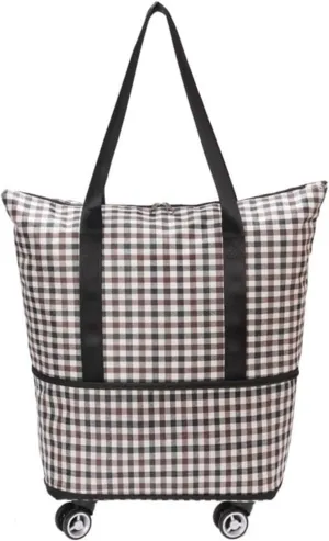 Travel Duffel Bag With Rolling Wheels ， Foldable Travel Bag Expandable Rolling Duffle Bag For Women And Men Travel Tote Duffel Bag Suit Weekend(Multicolor)