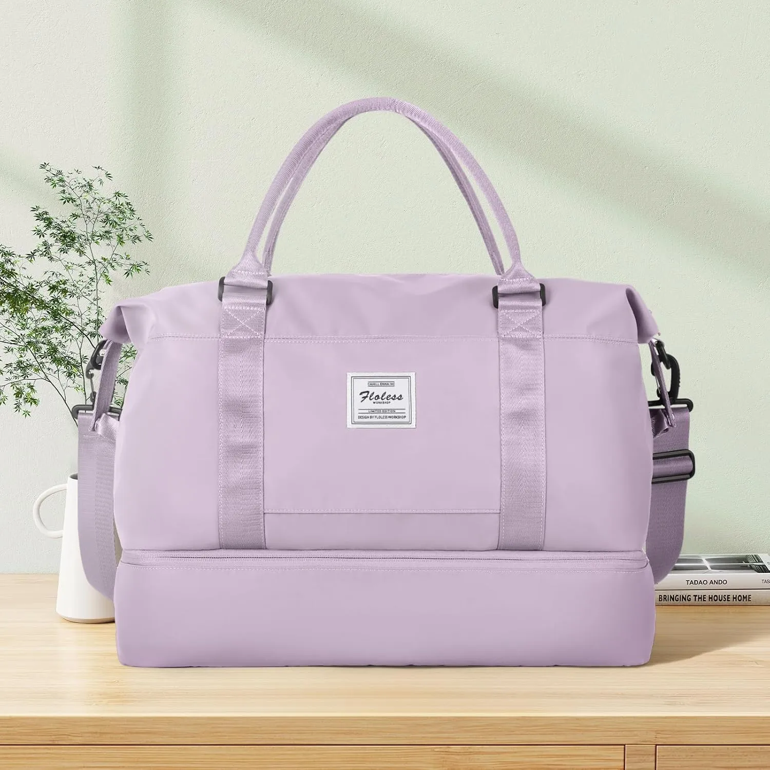 Travel Duffel Bag,Sports Tote Gym Bag,Shoulder Weekender Overnight Bag for Women
