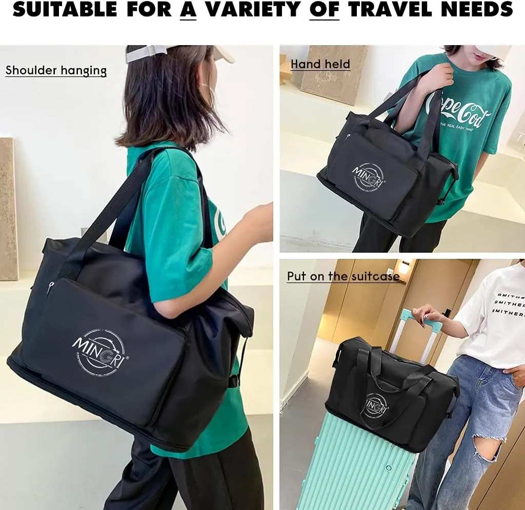 Travel Duffel Tote Bag,Travel Weekender Overnight Bags Women Carry On Bag Totes for Airplanes,Sports Gym Duffle with Trolley Sleeve