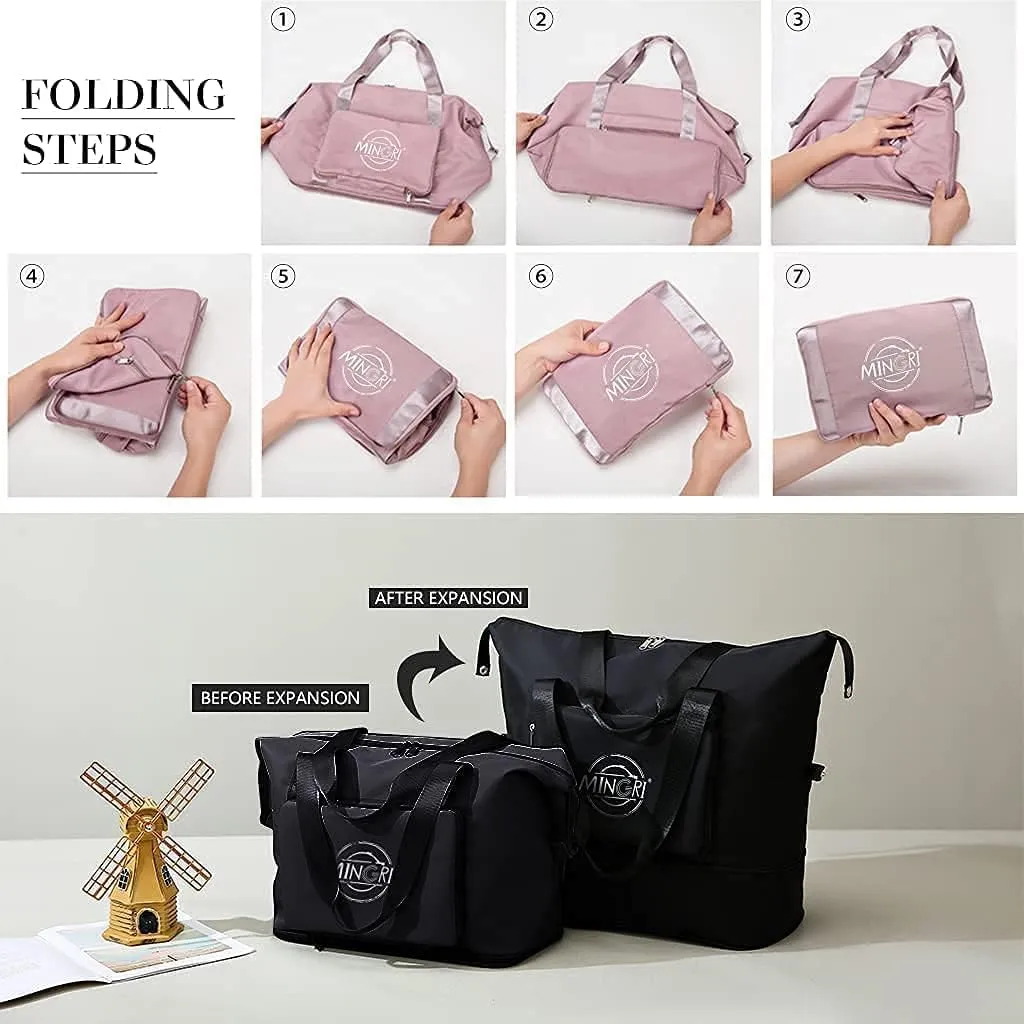 Travel Duffel Tote Bag,Travel Weekender Overnight Bags Women Carry On Bag Totes for Airplanes,Sports Gym Duffle with Trolley Sleeve