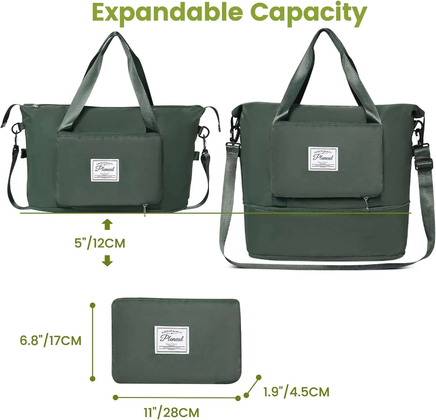 Travel Duffle Bag - Overnight Shoulder Bag for Women, Waterproof Weekender Bag Carry On Tote Bags Tote Gym Bag for Women
