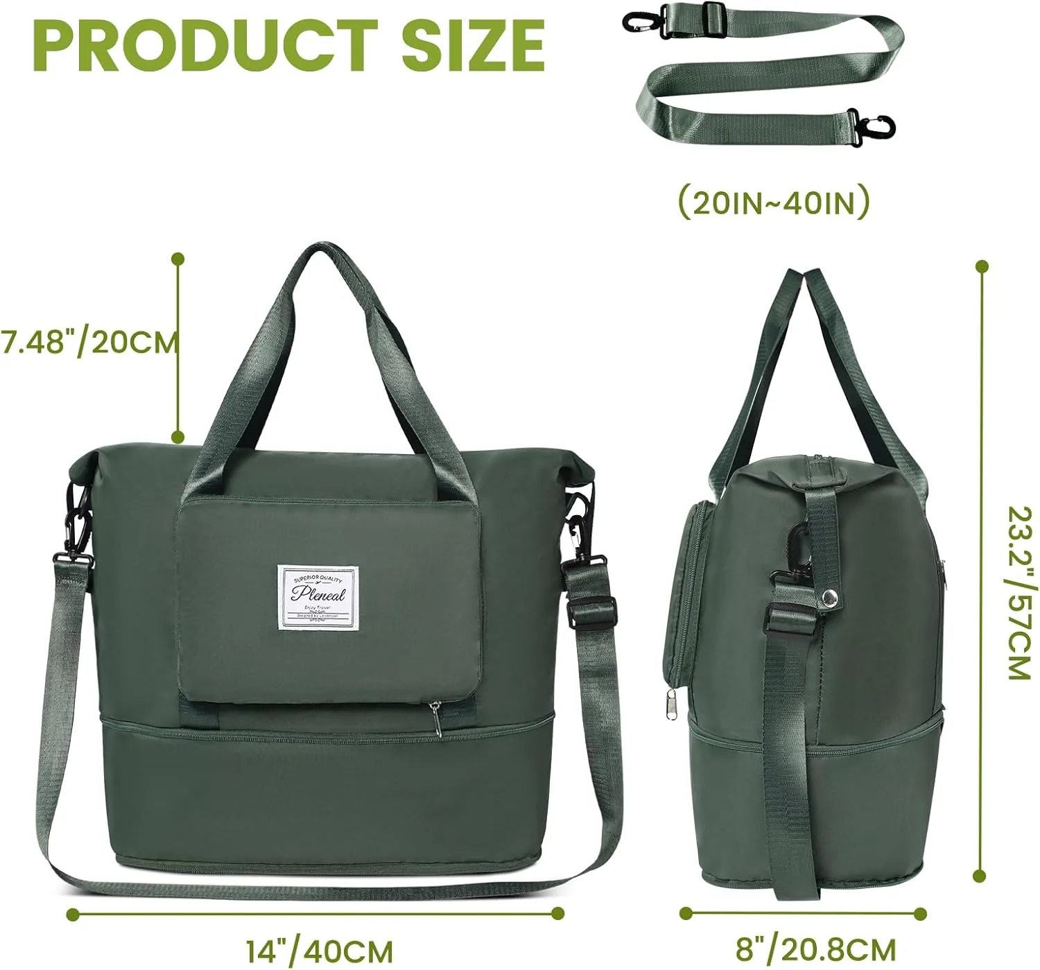 Travel Duffle Bag - Overnight Shoulder Bag for Women, Waterproof Weekender Bag Carry On Tote Bags Tote Gym Bag for Women