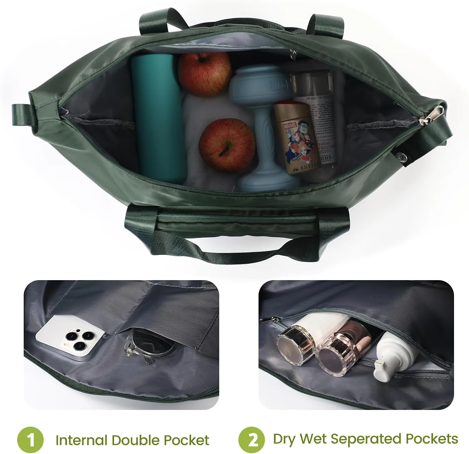 Travel Duffle Bag - Overnight Shoulder Bag for Women, Waterproof Weekender Bag Carry On Tote Bags Tote Gym Bag for Women